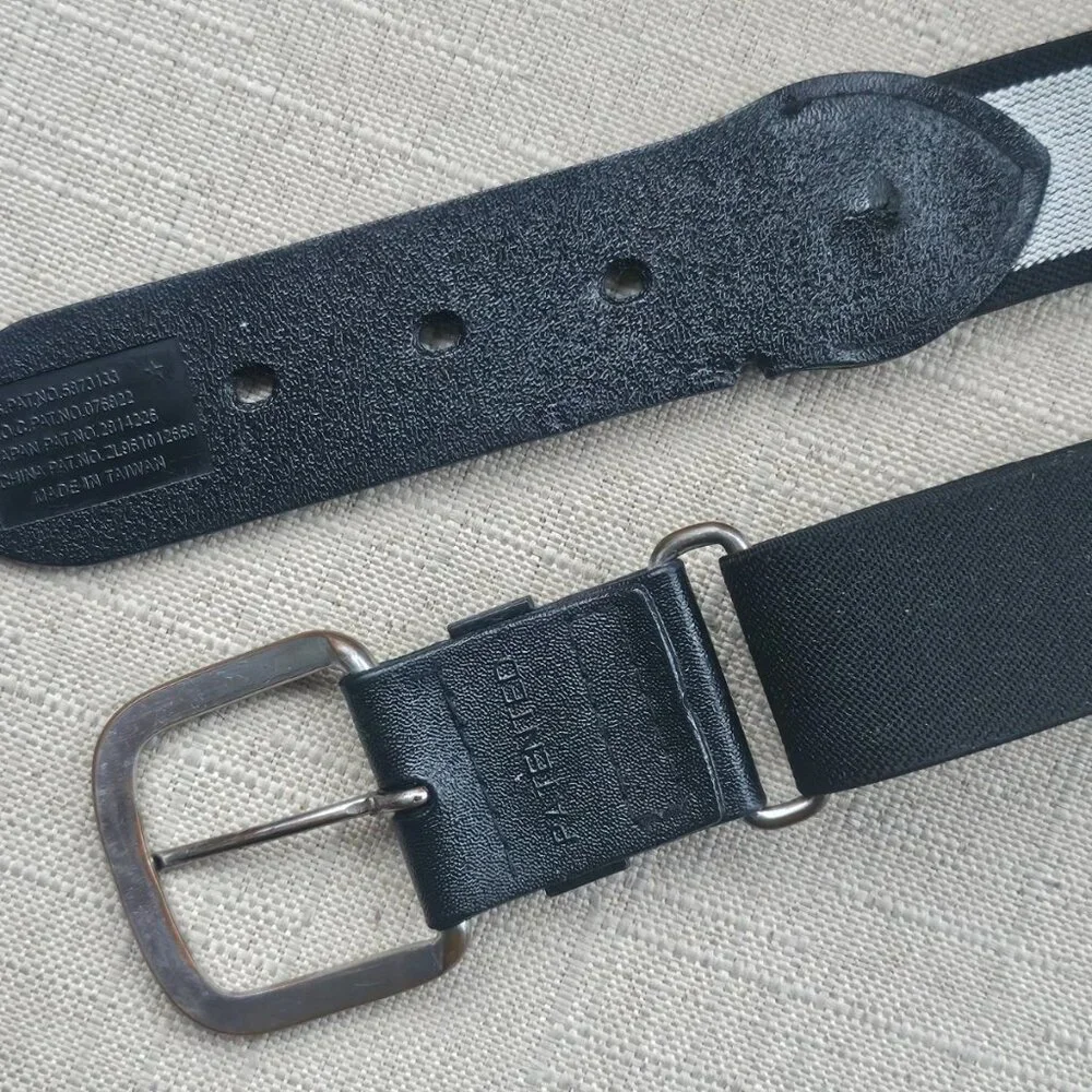 Adidas Boys Belt Black Stretched Waistband Sport Belt Pin Buckle Size adjustable